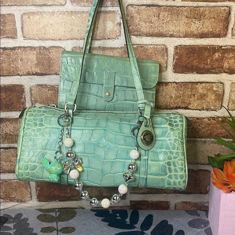 Dooney & Bourke mint green Nile collection set with charms